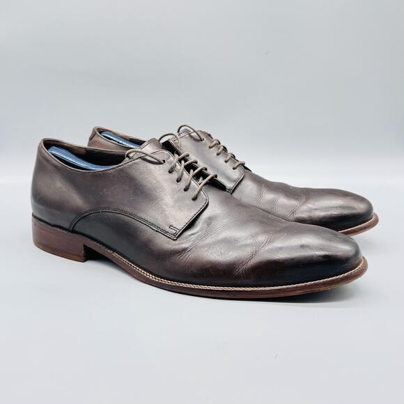 Cole Haan Shoes Mens 13 Brown Leather Derby Oxford Lace Up Dress Classic Office main image 11